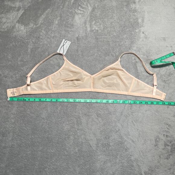 Negative Underwear Sieve Non Wire Bra Size 3 Peach Mesh Wire Bralette New - Picture 4 of 6